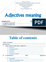 Adjectives Meaning