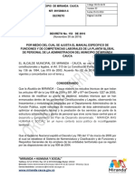 6160 Decreto No 153 de 2016se Ajusta El Manual Especifico de Funciones y de Competencias Laborales