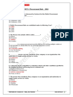 SET-1 Public Procurement Rule - 2004 MCQ's