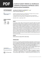 Analytical Method Validation On Simultaneous Estim