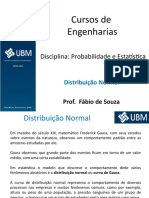 Aula 07 Disciplina de Probabilidade e Estatistica Distribuicao Normal