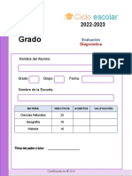 Examen Diagnostico 6grado 2022 2023