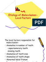 Etiology of Malocclusion Local Factors