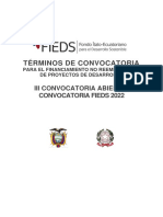 Terminos de Convocatoria Fieds 2022 - Julio 2022