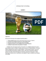 Football Lesson 1 and 2 Intro, History and Basic Skills