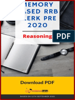 RRB Clerk Prelims 2020 Reasoning