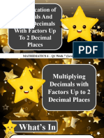 (Math 6 WK 7 L11) - Multiplication of Decimals and Mixed Decimals With Factors Up To 2 Decimal Places