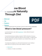 Raise Low Blood Pressure Naturally Through Diet