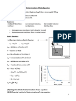 Determination of Rate Equation