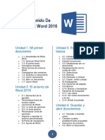 Contenido Word 2016 Clase