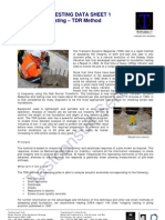 Foundation Testing Data Sheet 1 Pile Integrity Testing - TDR Method