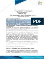 Guia de Actividades y Rúbrica de Evaluación - Unidad 1 - Paso 2 - Termoquímica y Equilibrio