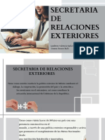 Secretaria DE Relaciones Exteriores: Landeros Valencia Karla Fernanda Gomez Orozco Rubi