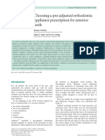 Choosing A Pre-Adjusted Orthodontic Appliance Prescription For Anterior Teeth