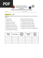 Health 7 Activity Sheet (Q1)