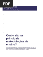 Metodologias de Ensino