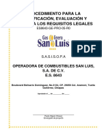 Procedimiento para Identificación de Requerimientos Legales