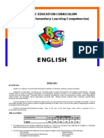 English: (Philippine Elementary Learning Competencies) Basic Education Curriculum