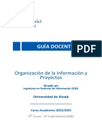 Guía Docente: Organización de La Información y Proyectos