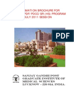 Information Brochure For DM/MCH/PDF/PDCC/SR (HS) Program July 2011 Session