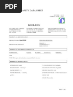 Material Safety Data Sheet: Kool Edm