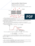 Leaky Integrate-and-Fire Model Neuron: Nernst Equation and Equilibrium/Reversal Potential