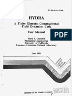 Hydra FEM Code For CFD