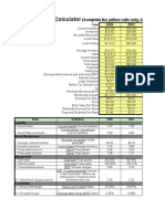 Financial Ratio Calculator: (Complete The Yellow Cells Only, The Spreadsheet Does The Rest)