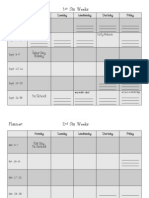 Six Weeks Planner 11-12