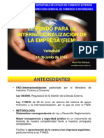 FIEM Fondo para La Internacionalización de La Empresa