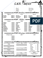 WOD - Werewolf - The Apocalypse - Character Sheet - Black Furies