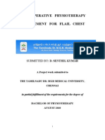 Post operative physiotherapy management for flail chest or Multiple ribs fracture or Cardio-pulmonary rehabilitation or physiotherapy or physical therapy or flail chest or BPT or MPT or PT or project report or case study or medical field or MGR medical university or Senthil Kumar BPT