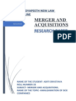 33-Merger&acquisition-Amalgamation of Sick Company-Sem 3 Div A - Aditi Srivastava