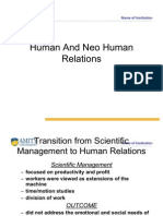 Human and Neo Human Relations