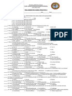 FINAL EXAMINATION (Animal Production 11)