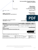 Washing Machine Invoice