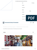 ISA Certified Automation Professional (CAP) Program
