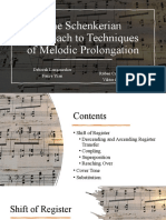 The Schenkerian Approach To Techniques of Melodic Prolongation