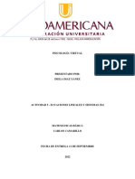 Actividad 5 - Ecuaciones Lineales y Sistemas 2X2