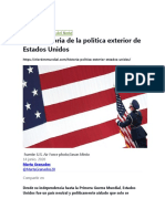 Breve Historia Política Exterior USA