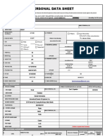 Cs Form No. 212 Revised Personal Data Sheet