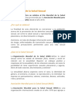 Día Mundial de La Salud Sexual