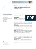 Effect of A Thin Neck Pacifier On Primary Dentition RCT