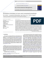 Remediation Technologies For Heavy Metal Contaminated Groundwater