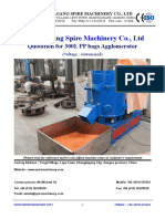 Quotation For 300L PP Agglomerator - Michael Fro