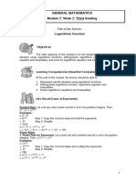 General Mathematics Module 7: Week 7: Third Grading: Logarithmic Function