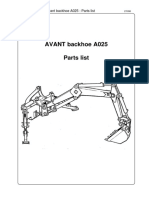 Partslist - A025 - Backhoe 205