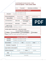 Ficha de Inscripción Nivel Inicial