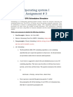 Operating System I Assignment # 3: CPU Schedulers Simulator