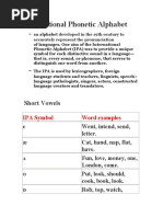 International Phonetic Alphabet